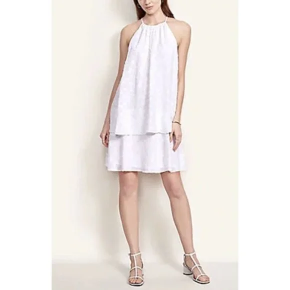 denim pintuck halter mini dress Dark Wash Denim Halter Buckle Neckline Mini Dress main image 1